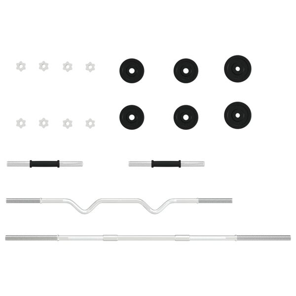 vidaXL S&uacute;prava jednoručn&yacute;ch a obojručn&yacute;ch činiek 30 kg, liatina