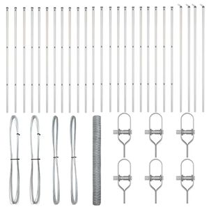 vidaXL Stĺp na plot. Strieborn&aacute;