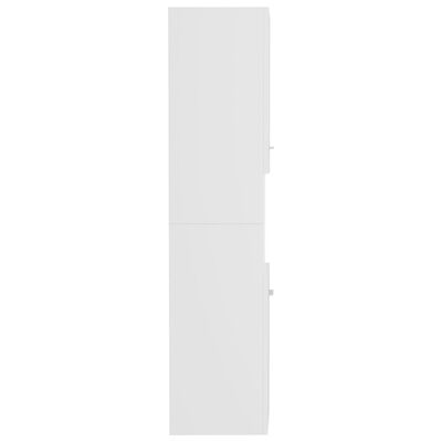 vidaXL Skrinka do kúpeľne biela 30x30x130 cm drevotrieska