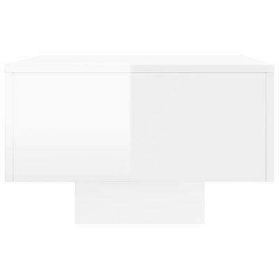 vidaXL Konferenčný stolík lesklý biely 100x49,5x31 cm kompozitné drevo