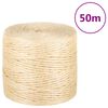 vidaXL Lano 100% sisal 4 mm 50 m