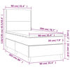 vidaXL Posteľn&yacute; r&aacute;m boxspring s matracom modr&yacute; 90x200 cm l&aacute;tka