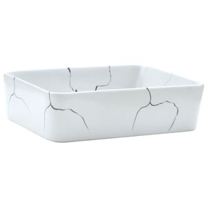 vidaXL Um&yacute;vadlo na dosku biele obdĺžnikov&eacute; 46x35,5x13 cm keramick&eacute;