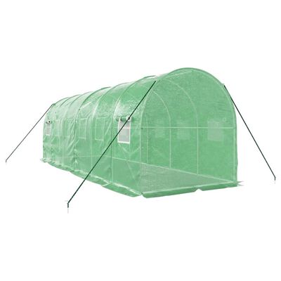 vidaXL Fóliovník s oceľovým rámom zelený 12 m² 6x2x2 m