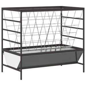 vidaXL Kŕmidlo pre hospod&aacute;rske zvierat&aacute; Strieborn&aacute; 100 x 60 x 90 cm