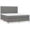 vidaXL Boxspring posteľ s matracom tmavosiv&aacute; 160x200 cm l&aacute;tka