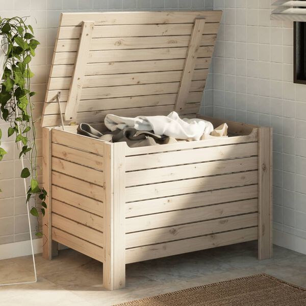vidaXL Úložný box s vekom RANA 80x49x54 cm borovicový masív