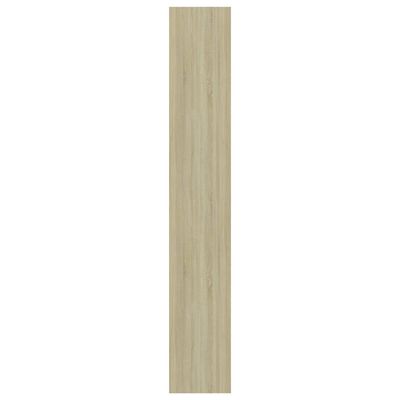 vidaXL Knižnica, 5 políc, biela a sonoma 60x30x189cm, kompozitné drevo