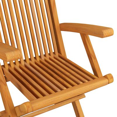 vidaXL Záhradné stoličky, antracitové podložky 6 ks, tíkový masív