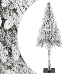 vidaXL Umel&yacute; vianočn&yacute; stromček Biela 86 x 86 x 210 cm Polyetyl&eacute;n a kov
