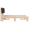 vidaXL Rám postele s čalúneným čelom Sivohnedá 135 x 190 cm