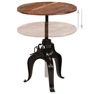 vidaXL Barový stôl, recyklovaný masív 75x(76-110) cm