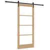vidaXL Posuvn&eacute; dvere Pr&iacute;rodn&aacute; a čierna 86 x 198,5 cm