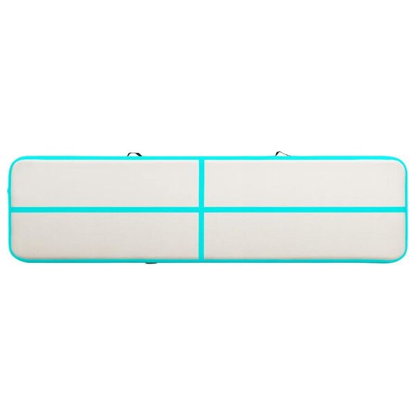 vidaXL Nafukovacia žinenka s pumpou 600x100x20 cm, PVC, zelen&aacute;