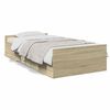 vidaXL Posteľn&yacute; r&aacute;m so z&aacute;suvkami dub sonoma 75x190 cm kompozitn&eacute; drevo