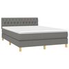 vidaXL Boxspring posteľ s matracom tmavosiv&aacute; 140x200 cm l&aacute;tka