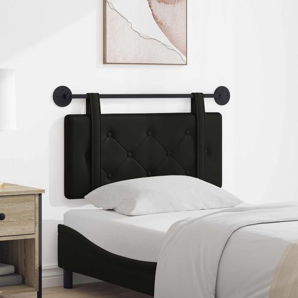 vidaXL Z&aacute;vesn&aacute; Čel&aacute; N&aacute;stenn&yacute; Čierny 80 cm Umel&aacute; koža