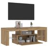 vidaXL TV skrinka s LED dub artisan 120x36,5x40 cm kompozitn&eacute; drevo
