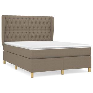 vidaXL Boxspring posteľ s matracom sivohned&yacute; 140x190 cm l&aacute;tka