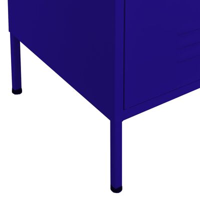 vidaXL Úložná skrinka námornícka modrá 80x35x101,5 cm oceľ