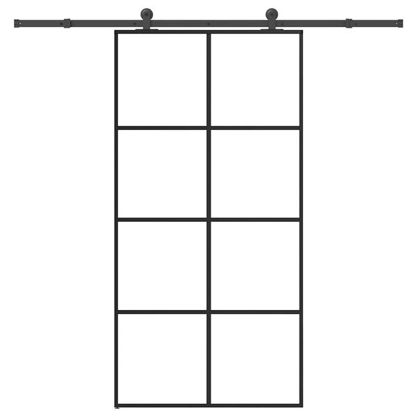 vidaXL Posuvn&eacute; dvere s kovan&iacute;m ESG sklo a hlin&iacute;k 102,5x205 cm