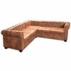 vidaXL Rohov&aacute; pohovka Chesterfield, 5-miestna, umel&aacute; koža, hned&aacute;