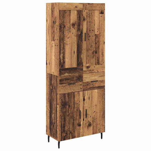 vidaXL Highboard so z&aacute;suvkou 2 pcs Star&eacute; drevo Kompozitn&eacute; drevo