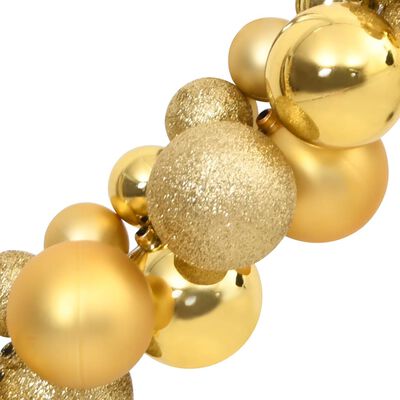 vidaXL Vianočná girlanda z gulí zlatá 175 cm polystyrén