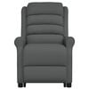 vidaXL Zdv&iacute;hacie mas&aacute;žne kreslo siv&eacute; umel&aacute; koža