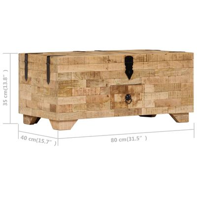 vidaXL Konferenčný stolík z mangovníkového dreva 80x40x35 cm