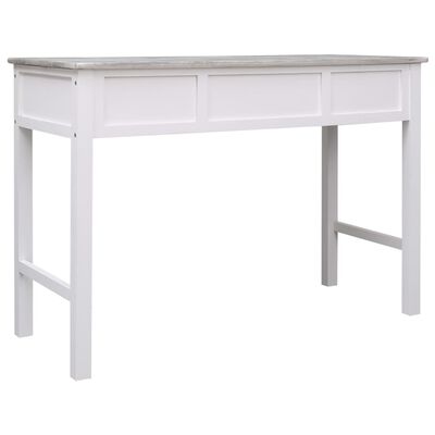 vidaXL Písací stôl sivý 110x45x76 cm drevený