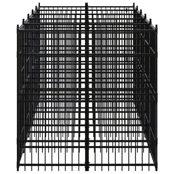 vidaXL Vonkajší koterec pre psov oceľový 9,22 m²