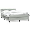 vidaXL Box Spring Posteľ s matracom Svetlosiv&aacute; 160x220 cm Zamat