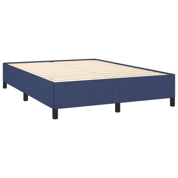 vidaXL Boxspring posteľ s matracom modr&yacute; 140x190 cm l&aacute;tka