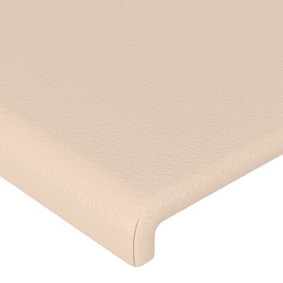 vidaXL Čelo postele so záhybmi kapučínové 83x23x118/128 cm umelá koža