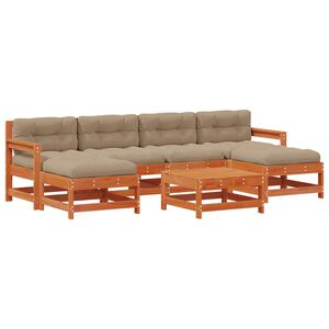 vidaXL Z&aacute;hradn&yacute; lounge set 7 pcs Voskovo hned&aacute; Borovicov&yacute; mas&iacute;v