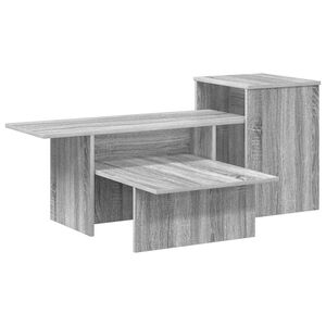 vidaXL Konzolov&yacute; st&ocirc;l Siv&yacute; Sonoma 91,5 x 35 x 38,5 cm Kompozitn&eacute; drevo
