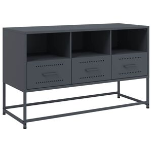 vidaXL TV skrinka antracitov&aacute; 100,5x39x60,5 cm oceľ