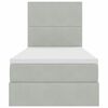 vidaXL Postel s &uacute;ložn&yacute;m prostorem a matrac&iacute; Svetlosiv&aacute; 100 x 200 cm