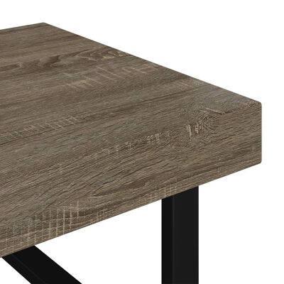 vidaXL Konferenčný stolík sivý a čierny 120x60x40 cm MDF a železo