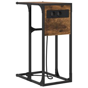 vidaXL Nočn&yacute; stol&iacute;k Dymov&aacute; dub 41,5 x 26 x 60,5 cm Kompozitn&eacute; drevo