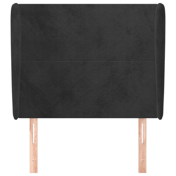 vidaXL Čelo postele so záhybmi čierne 83x23x118/128 cm zamat