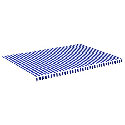 vidaXL Náhradná látka na markízu modro-biela 5x3,5 m