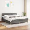 vidaXL Boxspring posteľ s matracom tmavosiv&aacute; 180x200 cm l&aacute;tka