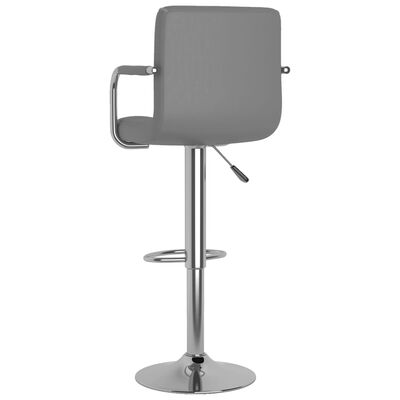 vidaXL Barové stoličky 2 ks sivé umelá koža