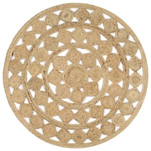 vidaXL Ručne vyroben&yacute; koberec z pletenej juty 120 cm