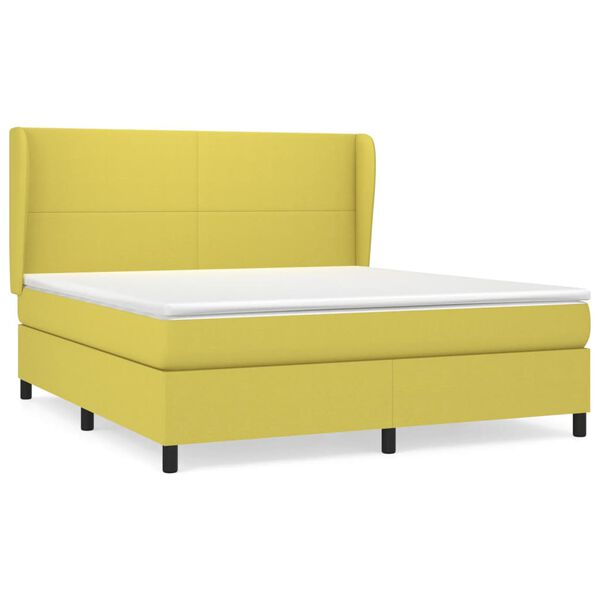 vidaXL Boxspring posteľ s matracom zelen&aacute; 180x200 cm l&aacute;tka