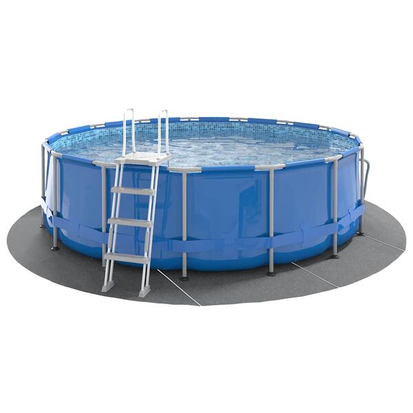 vidaXL Podložka pod bazén svetlosivá Ø428 cm polyesterová geotextília