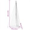 vidaXL LED vianočný stromček 789 LED studená biela 476 cm