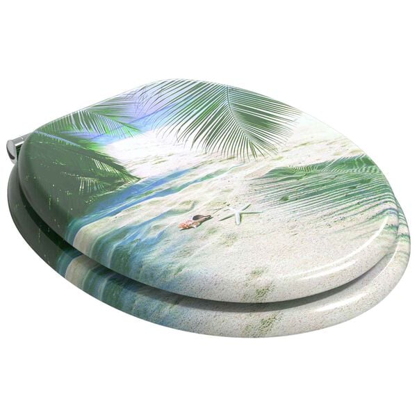 vidaXL WC sedadlo 2 pcs Zelen&aacute; 43,8 x 37,8 cm MDF doska